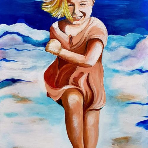 p'tit Galerie de Monik - Petite fille qui cours.