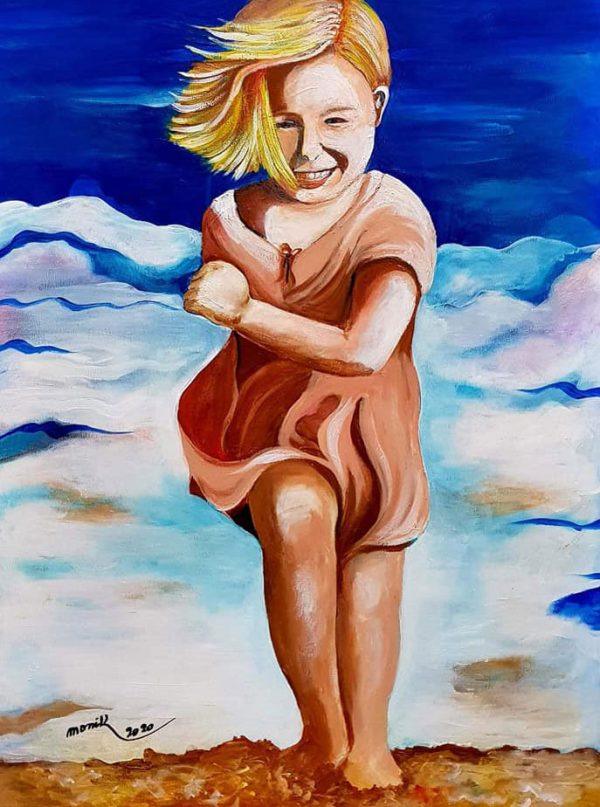 p'tit Galerie de Monik - Petite fille qui cours.